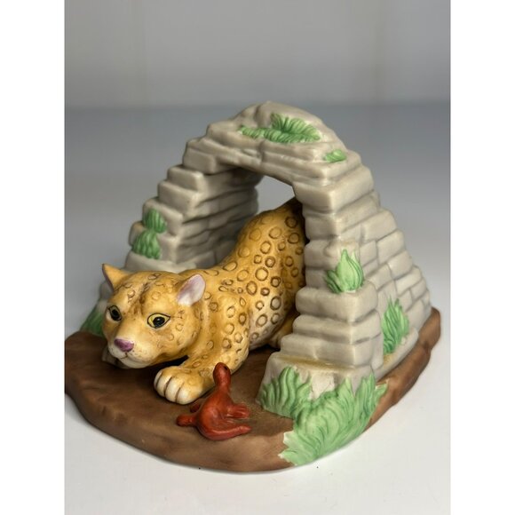 VTG 1988 Franklin Mint Safari Surprises 2.5" Leopard Porcelain Figurine Decor - Picture 3 of 8